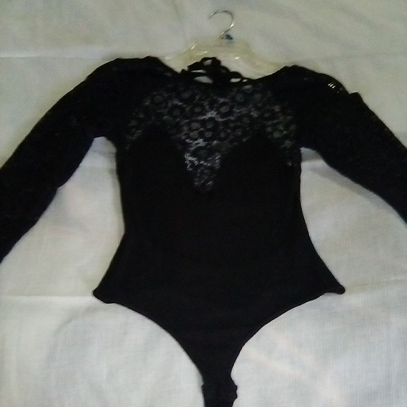 For the Love of Lemons Black long sleeves bodysuit - Picture 4 of 4